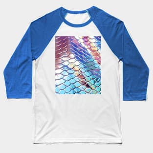 Holographic mermaid tail Pattern Baseball T-Shirt